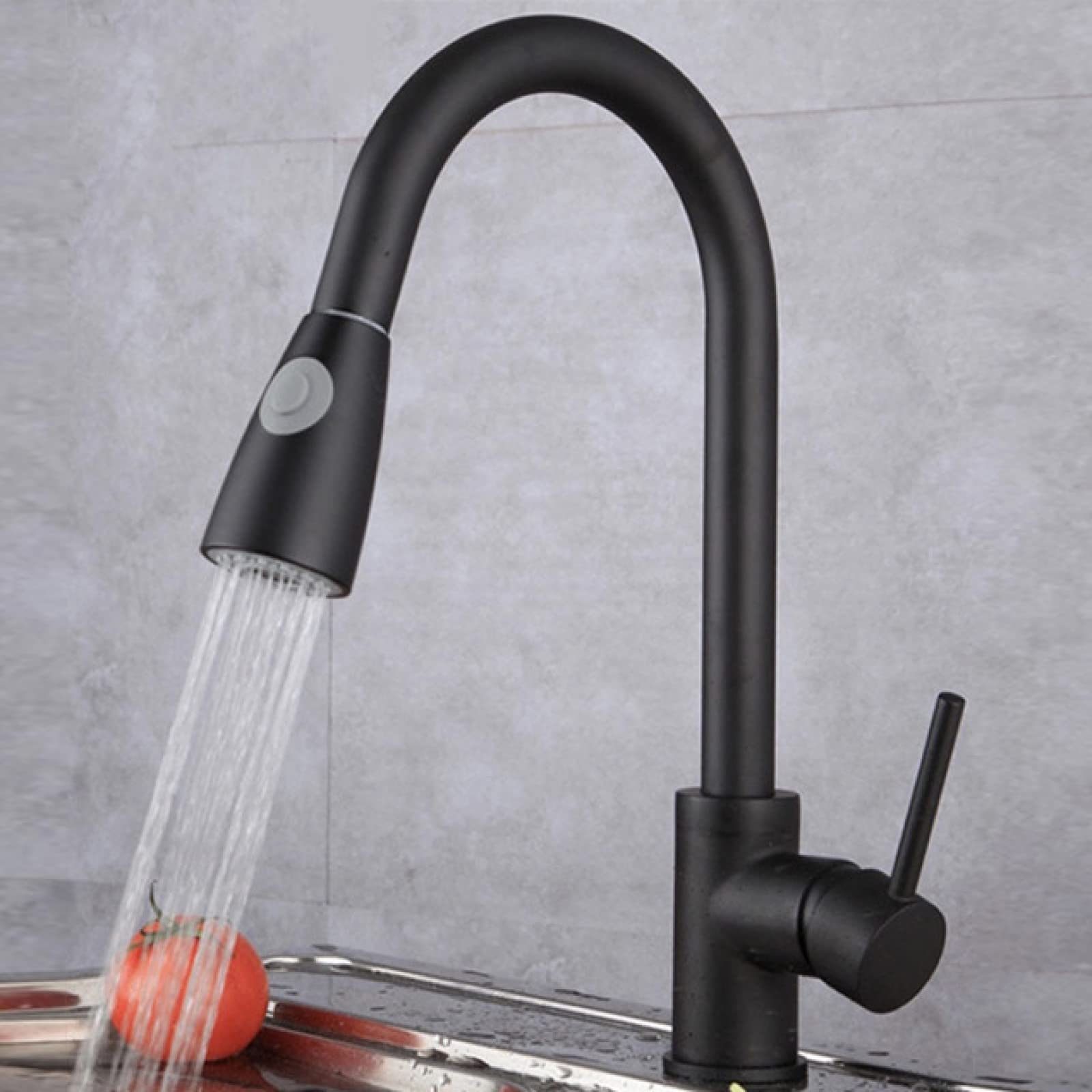 Robinet d'évier de cuisine noir pour simplifier la vaisselle