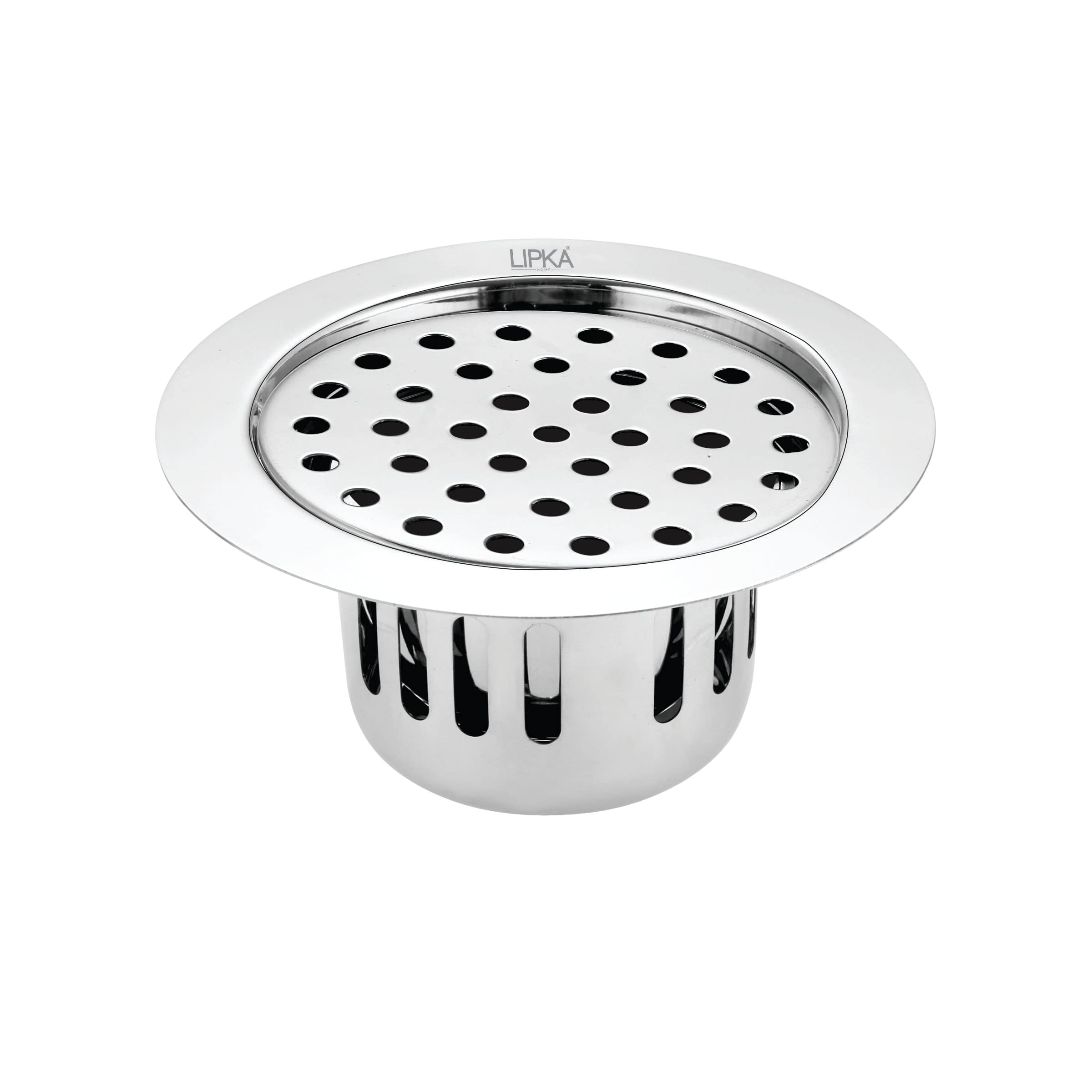 LIPKA Round Flat Cut Floor Drain |304-Grade Stainless Steel |5.5 x 5.5 Inches| with Cockroach Trap/Jali | (B083RC9WZ2) Amazon Price History, Amazon Price Tracker