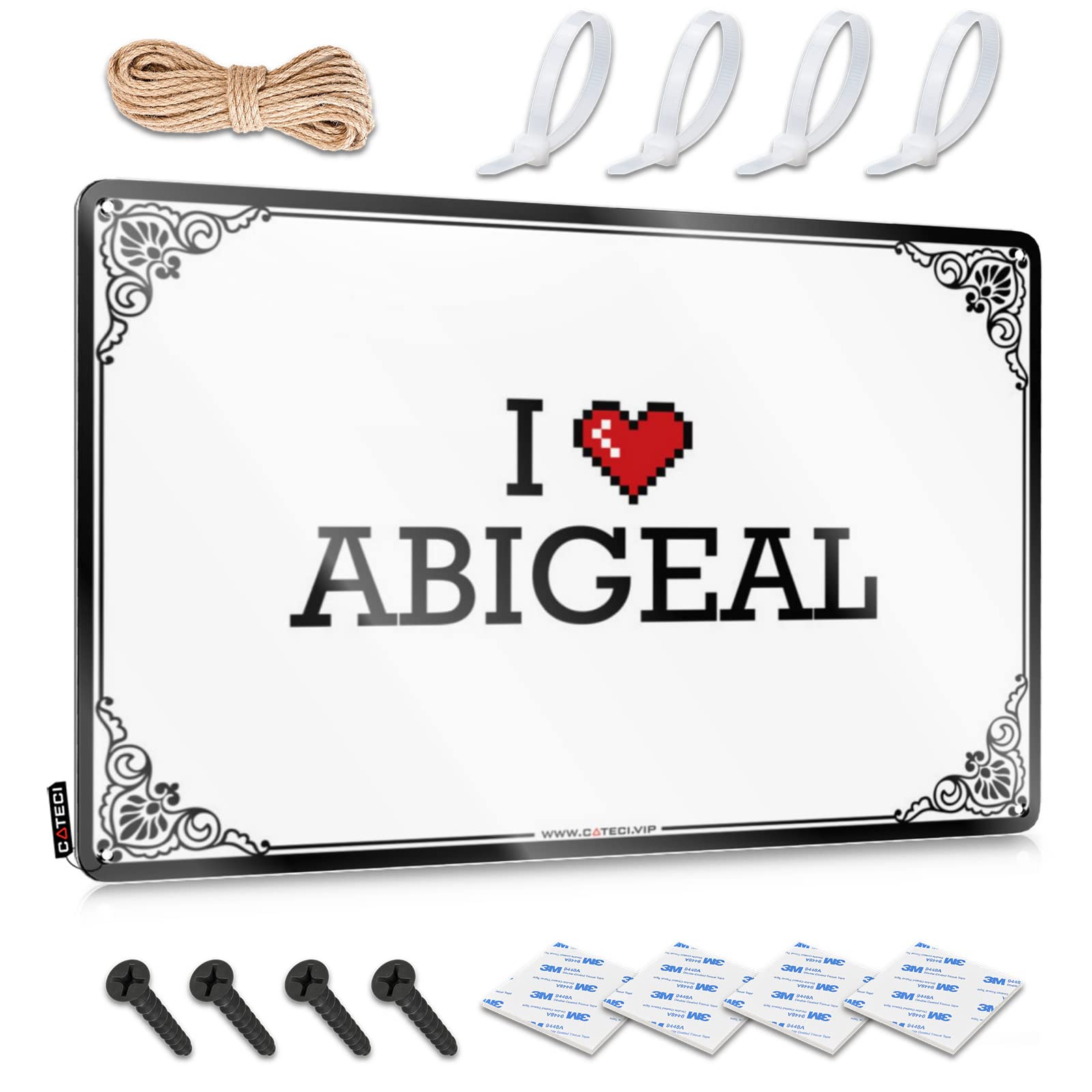 Girls, Farmhouse Signs House Haves I Love Abigeal | Rustic Farmhouse Wall Art(30X40CM)