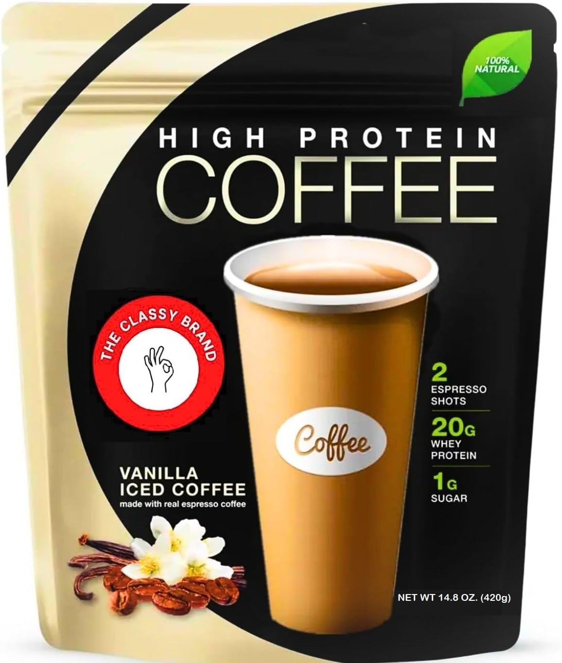 High protein coffee,protein, coffee drink, 1 G Sugar, 20 G Protein, 14