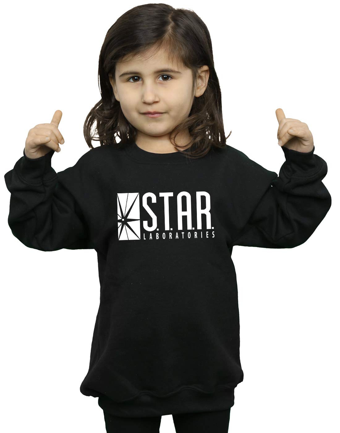DC Comics Girls The Flash Star Labs Sweatshirt 9-11 Years Black