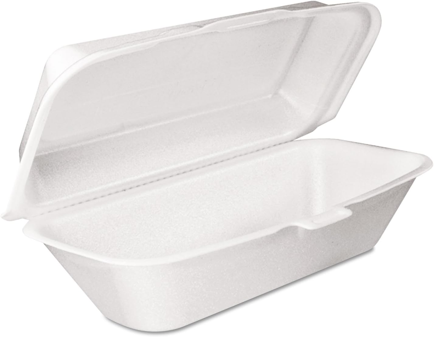 DART 99HT1R C-Hoagie Perf Foam Hinged Lid, 1 Compartment, Large, White, 4/125