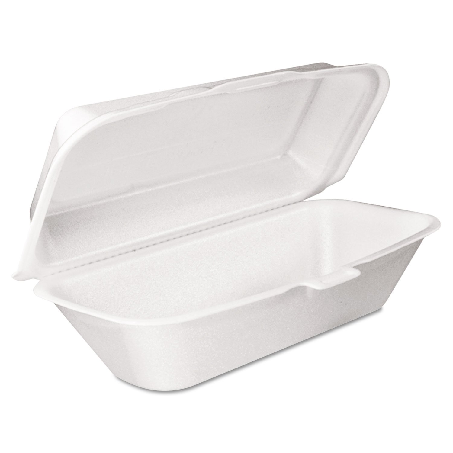 DART 99HT1R C-Hoagie Perf Foam Hinged Lid, 1 Compartment, Large, White, 4/125
