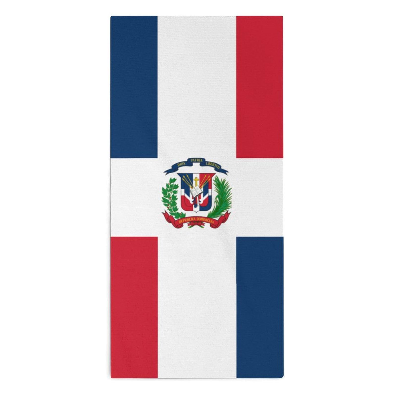TXFBTRFSA Dominican Republic Flag Hand Towels for Adult Face Towel Bath Beach Swim Accessories