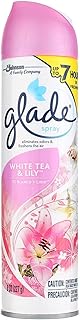 Glade Air Freshener Spray - White Tea & Lily - Net Wt. 8 OZ (227 g) Per Can - Pack of 3 Cans