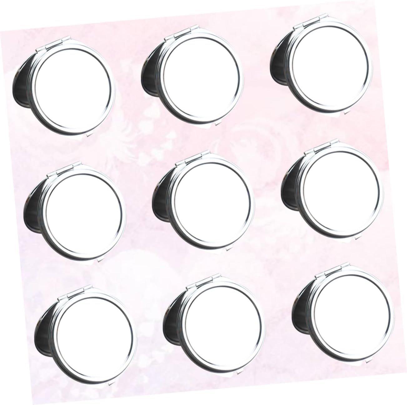 BESTYASH 10pcs Portable Double-Sided Round Makeup Mirror for Travel Compact Handheld Mirrors for Girls and Women High Definition for Outdoor Use