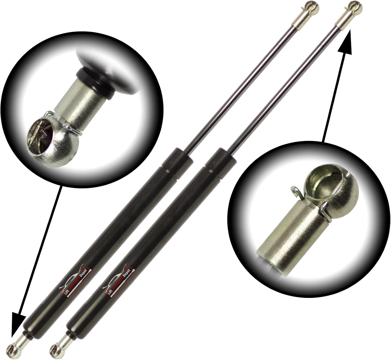 Lift Supports Depot Qty (2) PM2047 SE1024M80BL 4567 Tonneau Cover lift Supports 26.32 Inch "Stainless Steel" Shocks Struts