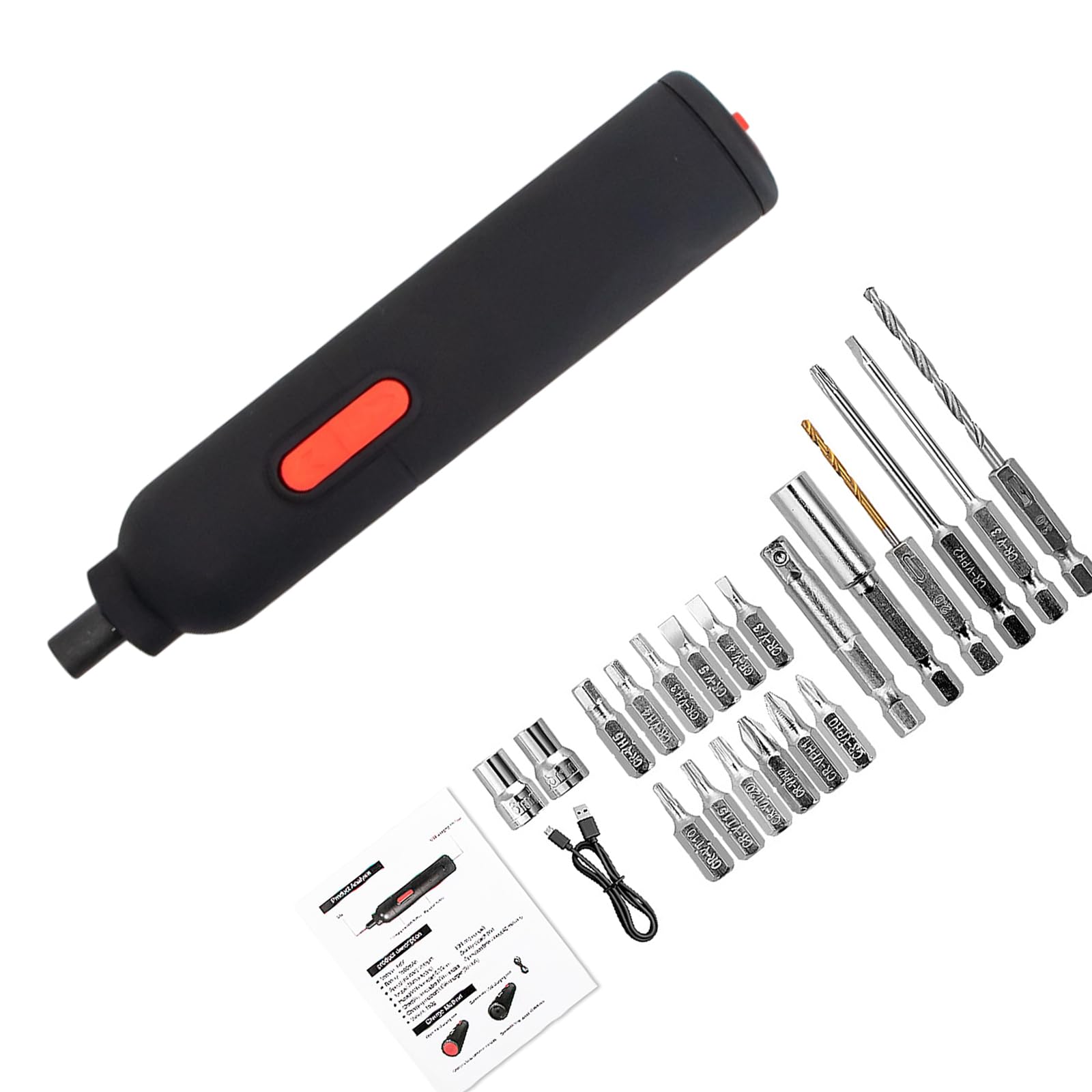 Buxuaaaa Electric Screwdriver Rechargeable Charging Household Small Electric Drill Screwdriver Multifunctional Home Repairs Cordless