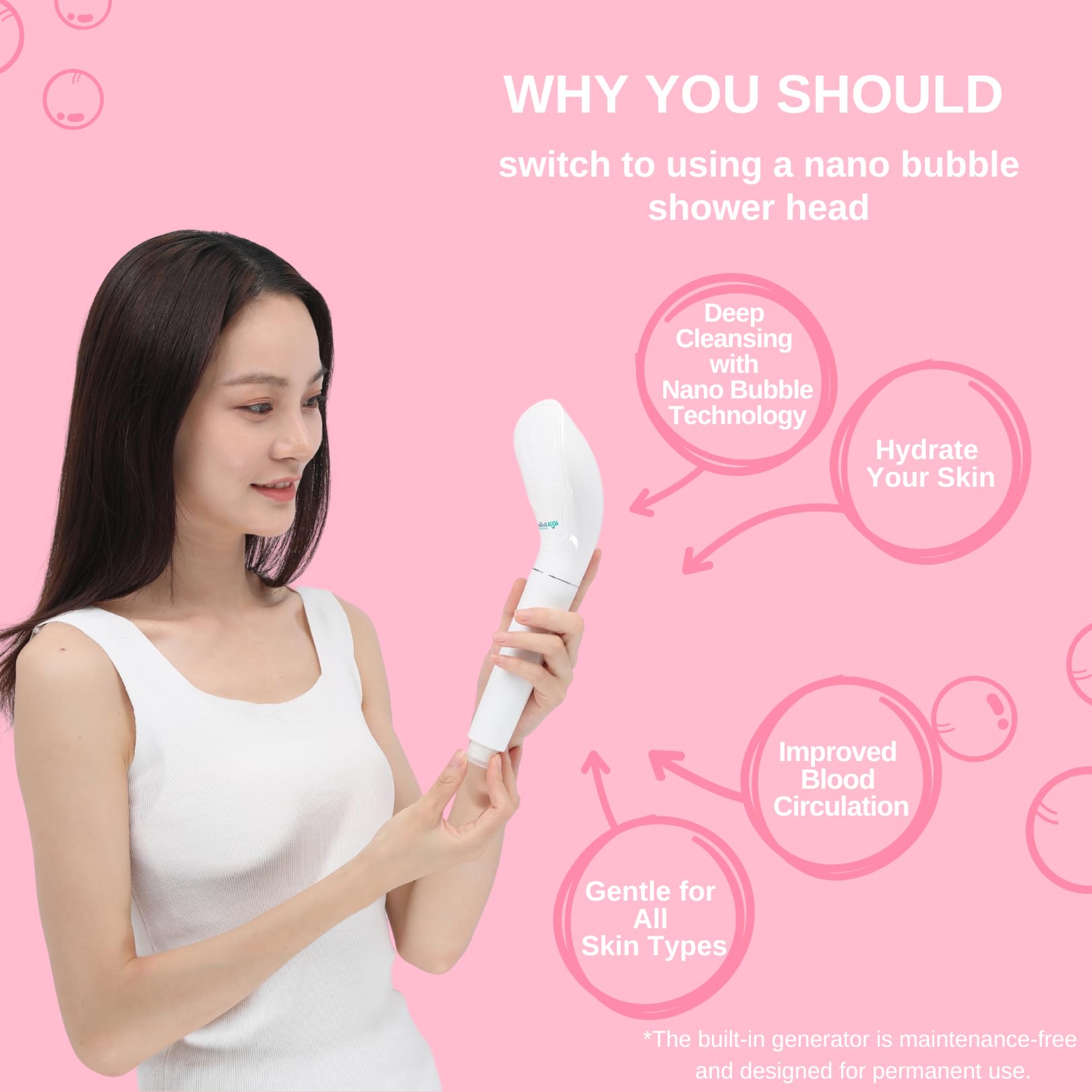 バス・洗面所用品 Silky Nano Bubble Shower Premium バス・洗面所用品 Silky Nano Bubble Shower Premium