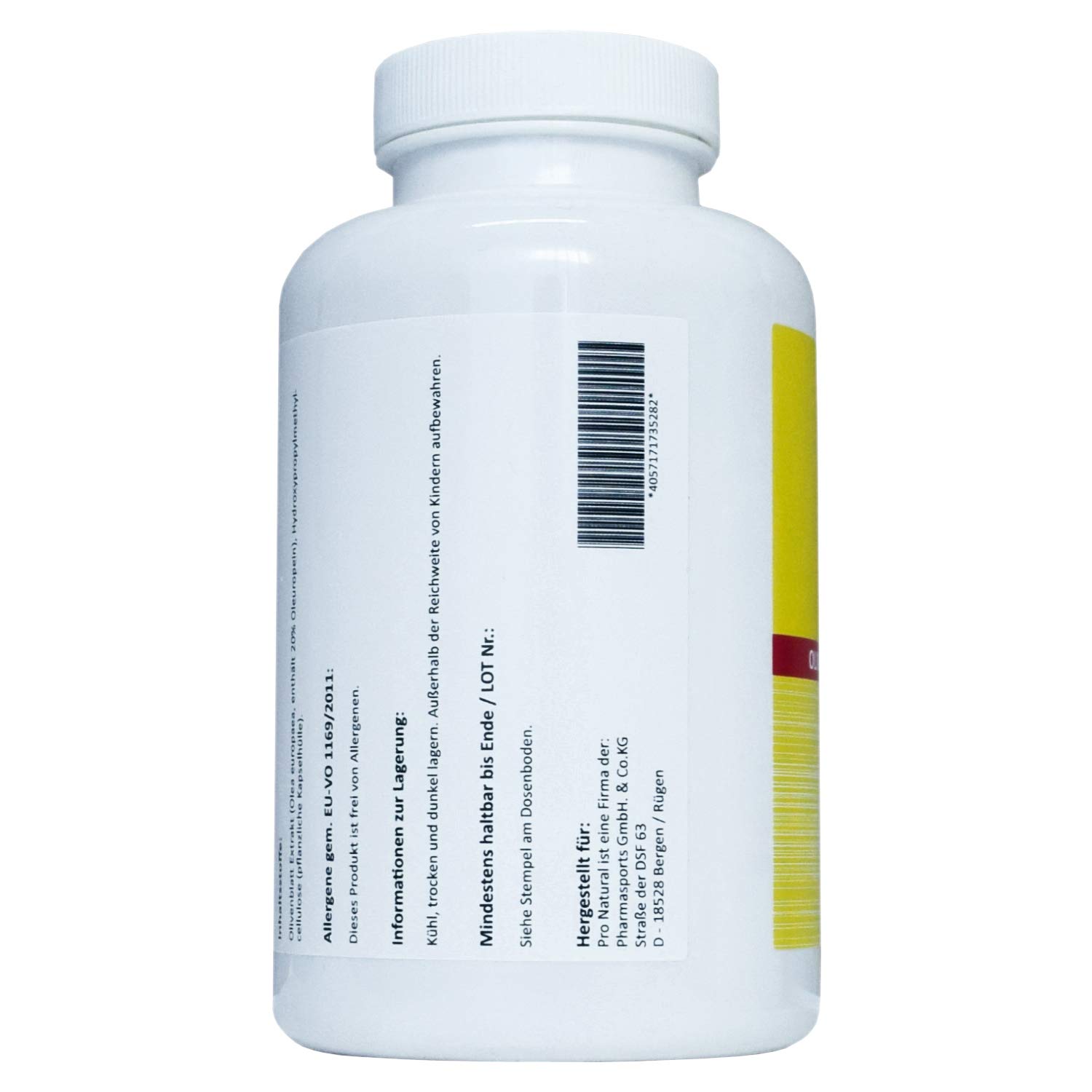 Olivenblatt Extrakt 650, 180 vegane Kapseln, hochdosiert mit 650 mg, Olivenblattextrakt mit 20% Oleuropein 130 mg