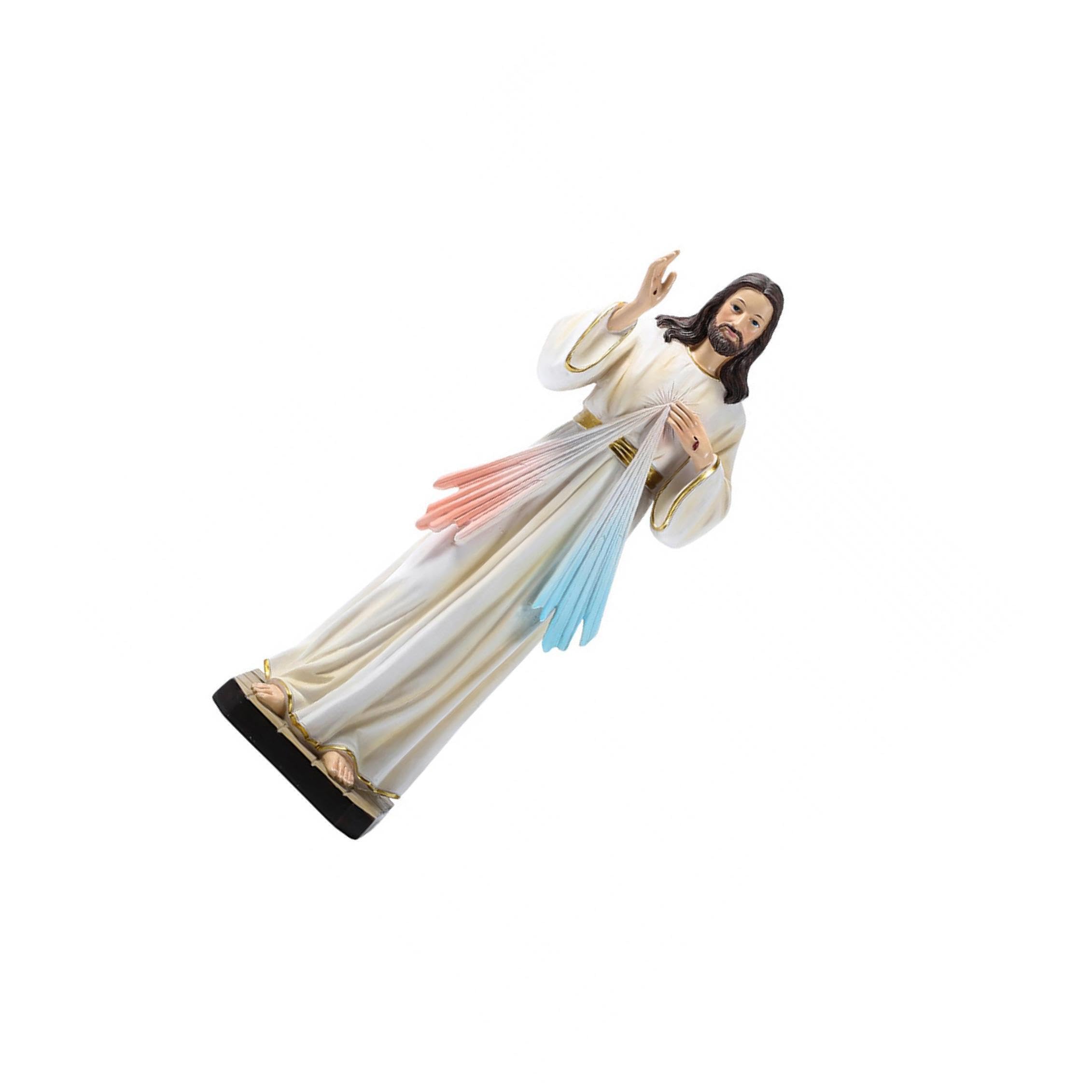 PIXZCSA Smooth Body Lines Jesus Standing Statue Colorful Traditional Ornament Resin Craft Gift Jesus Standing Statue Resin Traditional Ornament In Plants