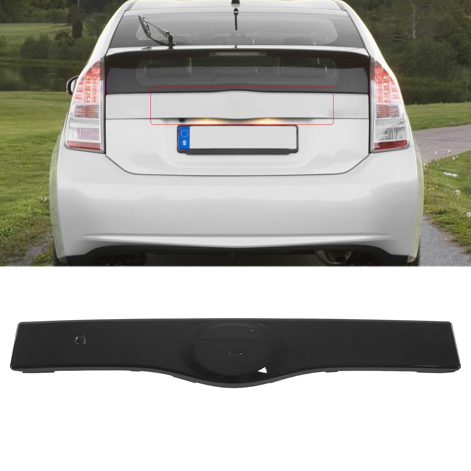 Ozdoba Klamki Tylnej Klapy, Uchwyt Podnośnika Tylnej Klapy 7680147030C0 Stabilne Podparcie Wysoka trwałość dla Prius 2004-2009 (BLACK)