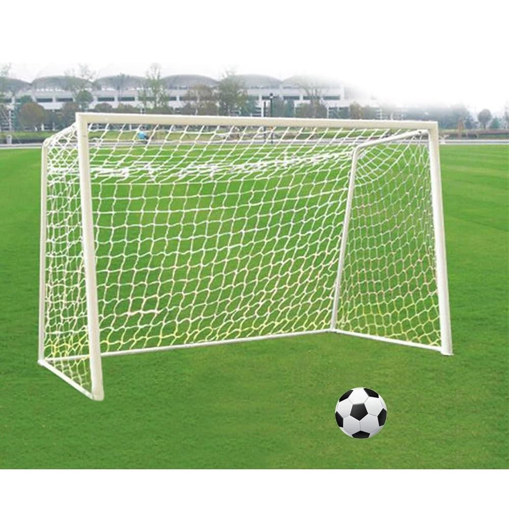 Tornetz 2 Stück 1,8 m x 1,2 m/6 x 4 FT Fußball-Torpfostennetz Outdoor-Sport-Trainingsnetz for Junior-Fußballteams, weiß Fussballnetze FüR Tore