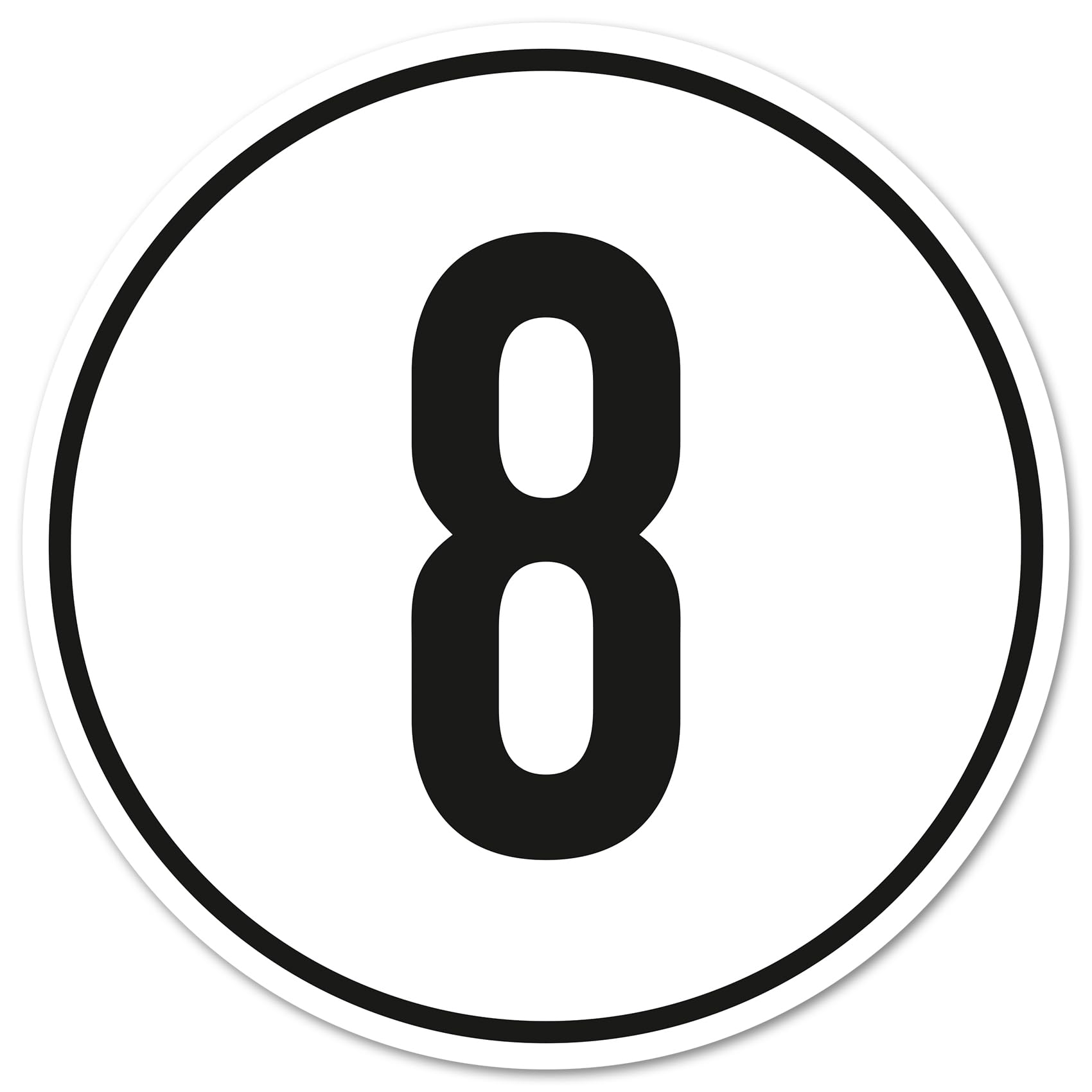 Finest Folia Geschwindigkeitsaufkleber nach DIN Norm gemäß StVZO für Auto Anhänger Wohnmobil Bus LKW Fahrzeug Aufkleber mit Geschwindigkeit Sticker wetterfest R237 (8 km/h, 1 Stück)