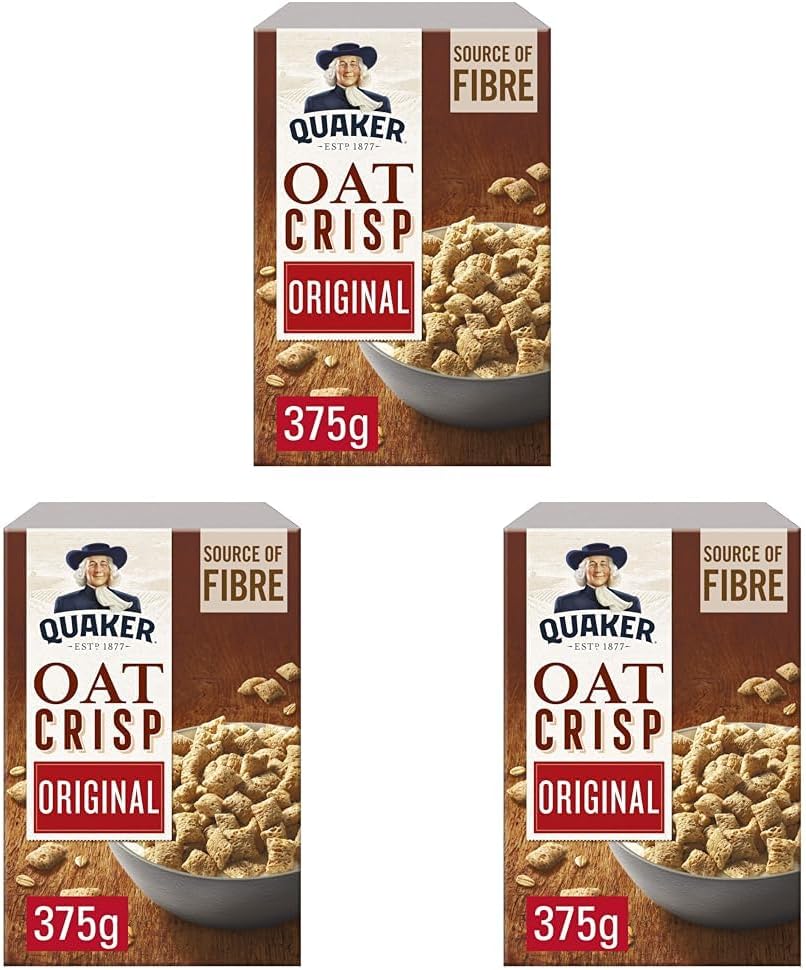 Quaker Oat Crisp Original Cereal, 375g (Pack of 3)