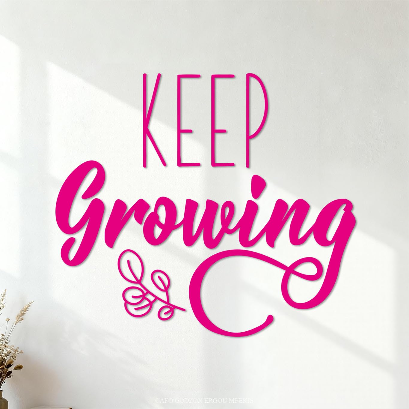 Wall Vinyl Sticker Decor Lettering Keep Growing Words 68x77.4cm Car Body Decoration Rosered