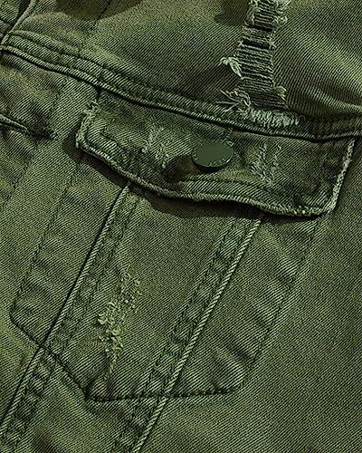 Men's Fit Retro Ripped Denim Vest Sleeveless Motorcycle Biker Jean Vest and Jacket4