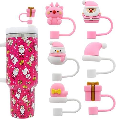 Miniatura 1 de Tapa de popote para copa Stanley, cubierta de popote de silicona compatible con vaso de 30 y 40 onzas con asa, tapas de puntas de popote