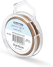 Artistic Wire, 24 Gauge Tarnish Resistant Colored Copper Craft Wire, Antique Brass, 20 yd