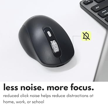 Macally Bluetooth Wireless Mouse for Mac and PC, Black