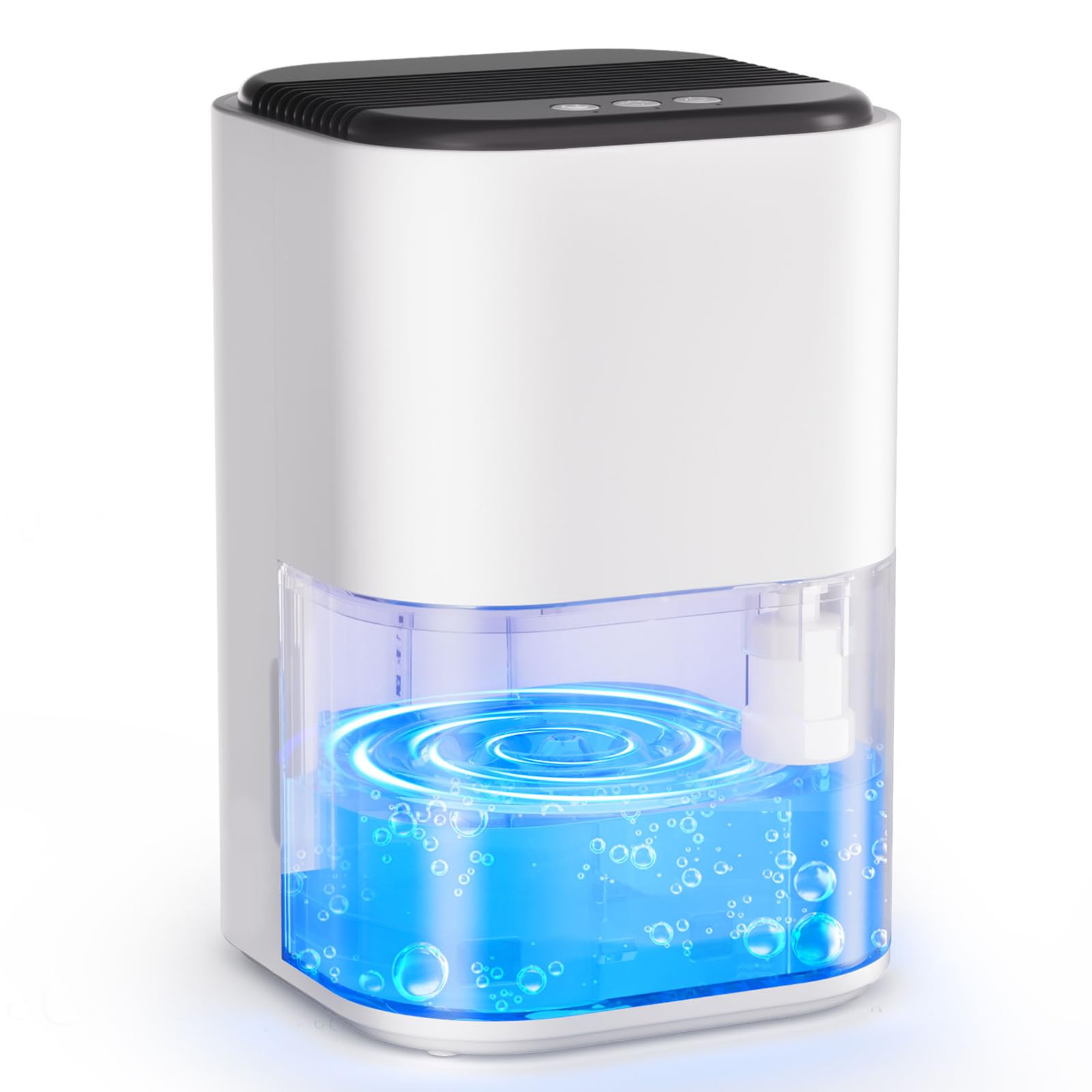 Vicloon Deshumidificador 2000 ML, Deshumidificador Eléctrico Portatil para Hogar, Silencioso, Bajo Consumo, Luz LED de 7 Colores, Apagado Automático,contra Humedad para Dormitorio/Armario/Baño