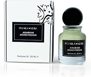 PEARLANERA Arabian Honeymoon Concentrated Perfume Oil 0.68oz - Unisex Oriental Fragrance with Saffron, Rose, Jasmine & Musk, Long-Lasting Alcohol-Free