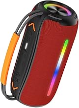 aowoka Portable Speakers with LED Breathing Light, IPX7 Waterproof, Outdoor Speakers for Sports