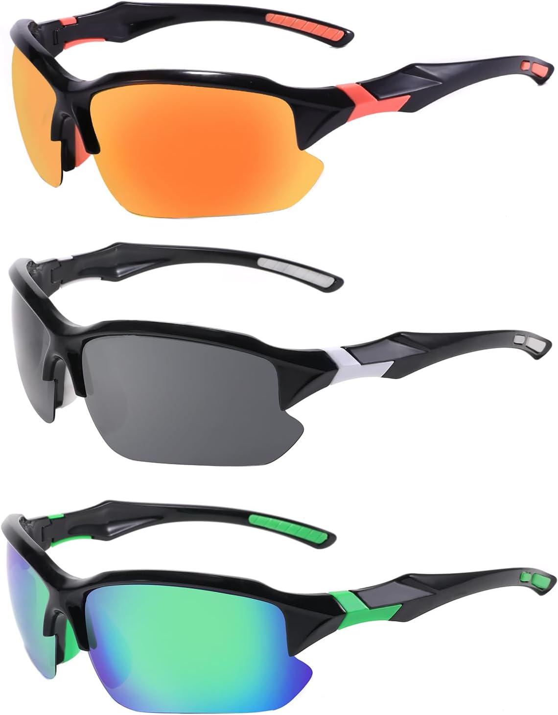 MALIDAK Polarized Sunglasses Men, Cycling Sun Glasses for Men Womens Youth, UV400 Protection Sports Sunglasses for Baseball