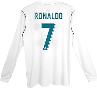 2017 Ronaldo Retro Long Sleeve Home Kit Soccer Jersey for Men Fan Version