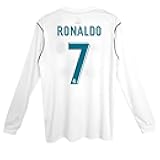 2017 Ronaldo Retro Long Sleeve Home Kit Soccer Jersey for Men Fan Version