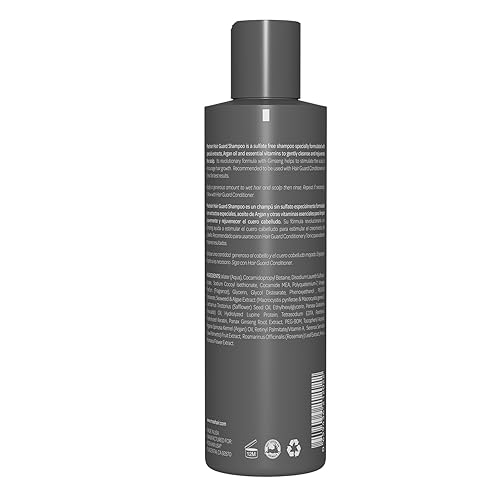 Miniatura 7 de Moehair Champú Hair Guard de 12 onzas líquidas para tratamiento de pérdida de cabello  Vinagre, sidra de manzana, aceite de argán y ginseng