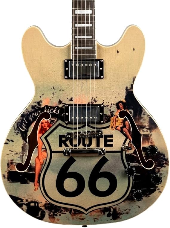 Grote Full Scale Electric Guitar Semi-Hollow Body Guitar Stainless Steel Frets (66 Route)