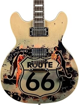 Grote Full Scale Electric Guitar Semi-Hollow Body Guitar Stainless Steel Frets (66 Route)
