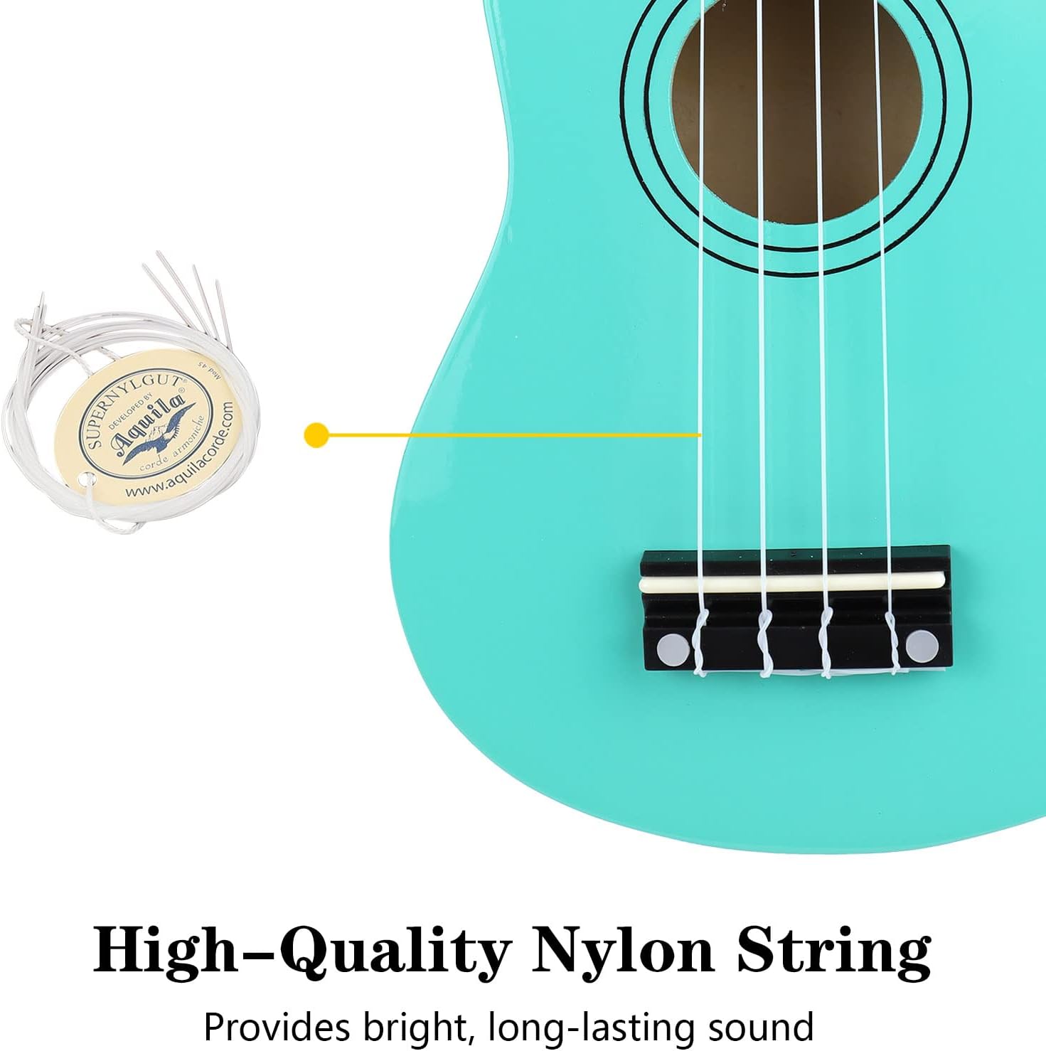 21 Inch Ukulele for Beginners Basswood Soprano Ukelele Kit for Kids Adult Student Starter Mini Guitar Ukalelee Pack Bundle with Book Gig Bag Tuner Strap Picks Nylon Strings (Mint Green)