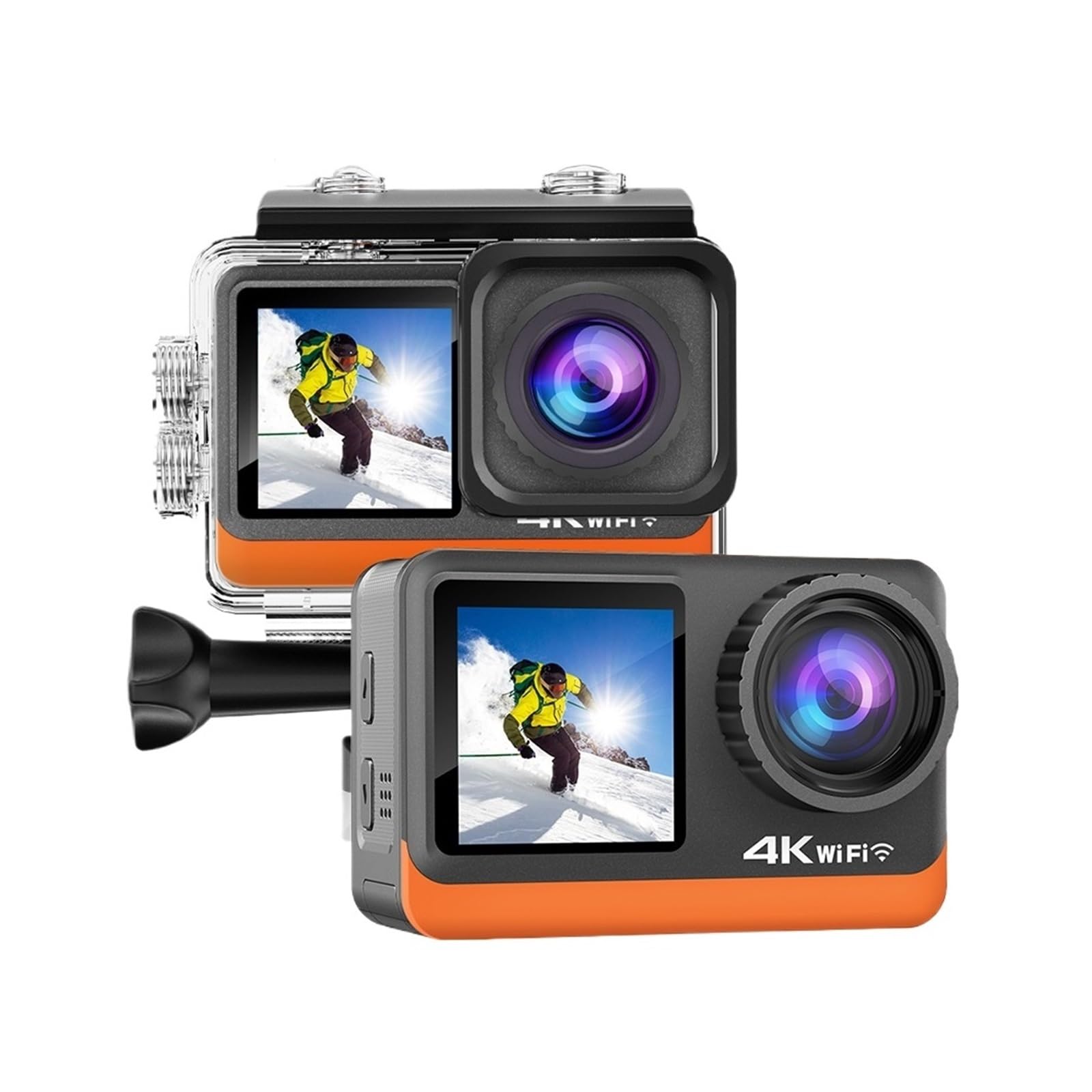 WiFi 4K 2.0 170D 16MP 30M 4k Action Camera Helmet Motorcycle Waterproof | Record Sports, Travel, Driving, Helmet and Action with Portable Wide Angle Camera-image-36