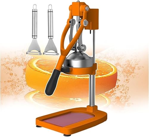 Exprimidor de cítricos de hierro fundido, máquina exprimidora de prensa manual, herramienta manual con base grande, pie de ventosa para uso