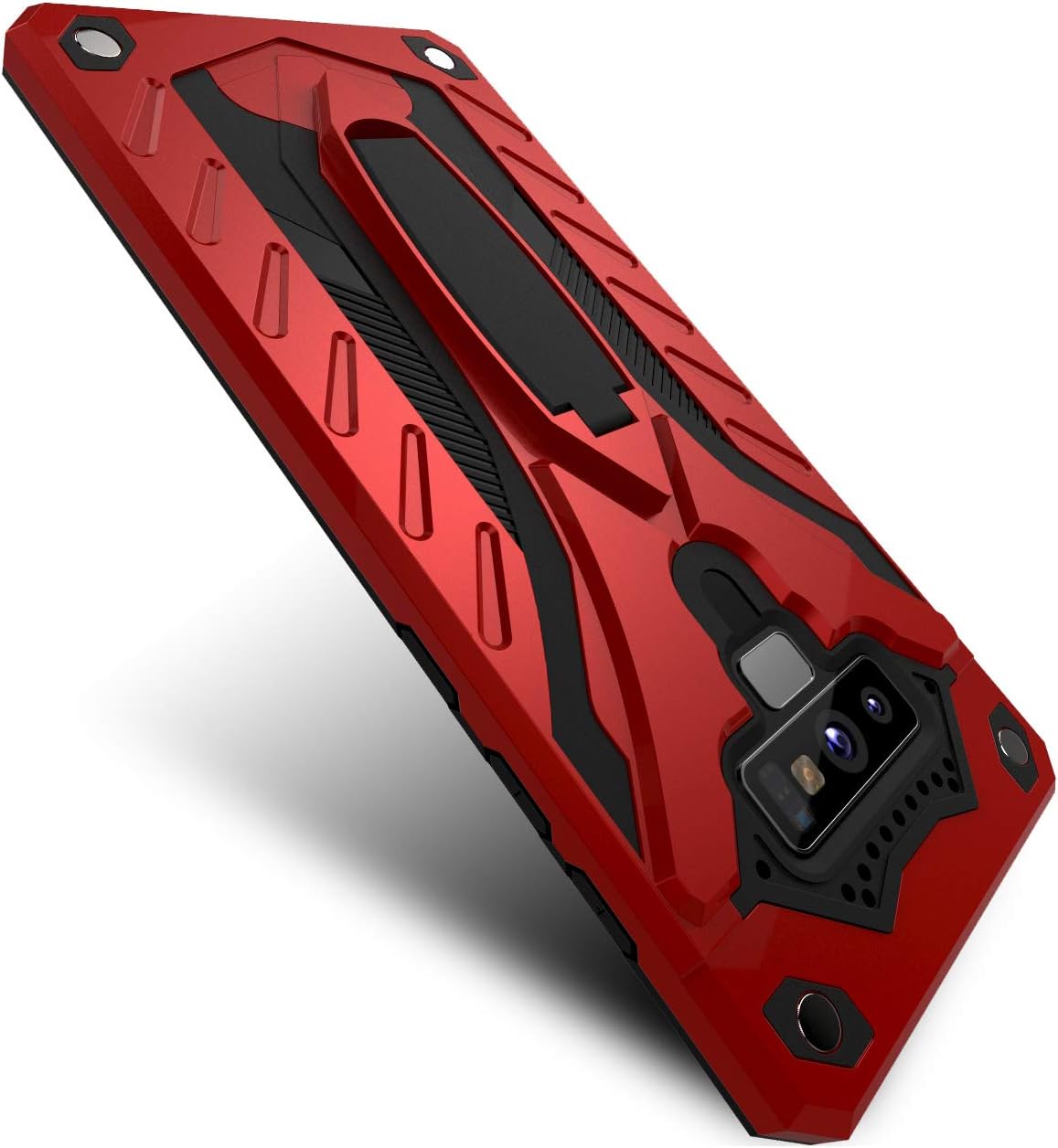 Kitoo Designed for Samsung Galaxy Note 9 Case with Kickstand, Military Grade 12ft. Drop Tested - Red