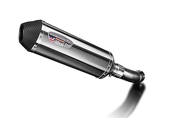 ZX-9R デルケビックDELKEVIC TITANIUMマフラー Slip-On Exhaust with 14-inch Oval Carbon Fiber Muffler for