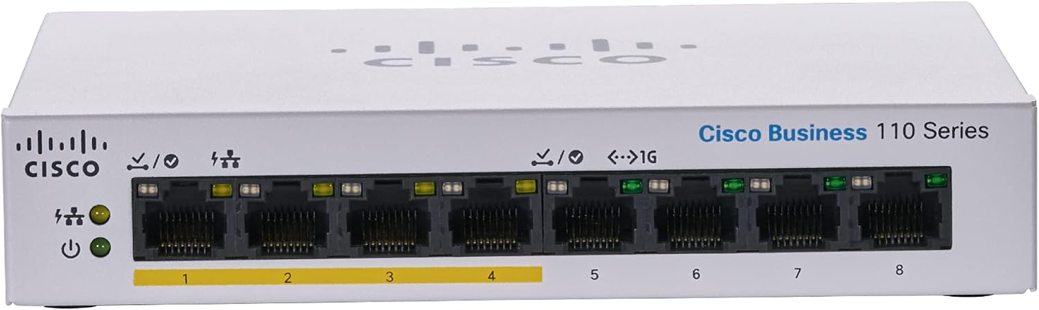 Cisco Business CBS110-8PP-D Unmanaged Switch, grey - Image 3