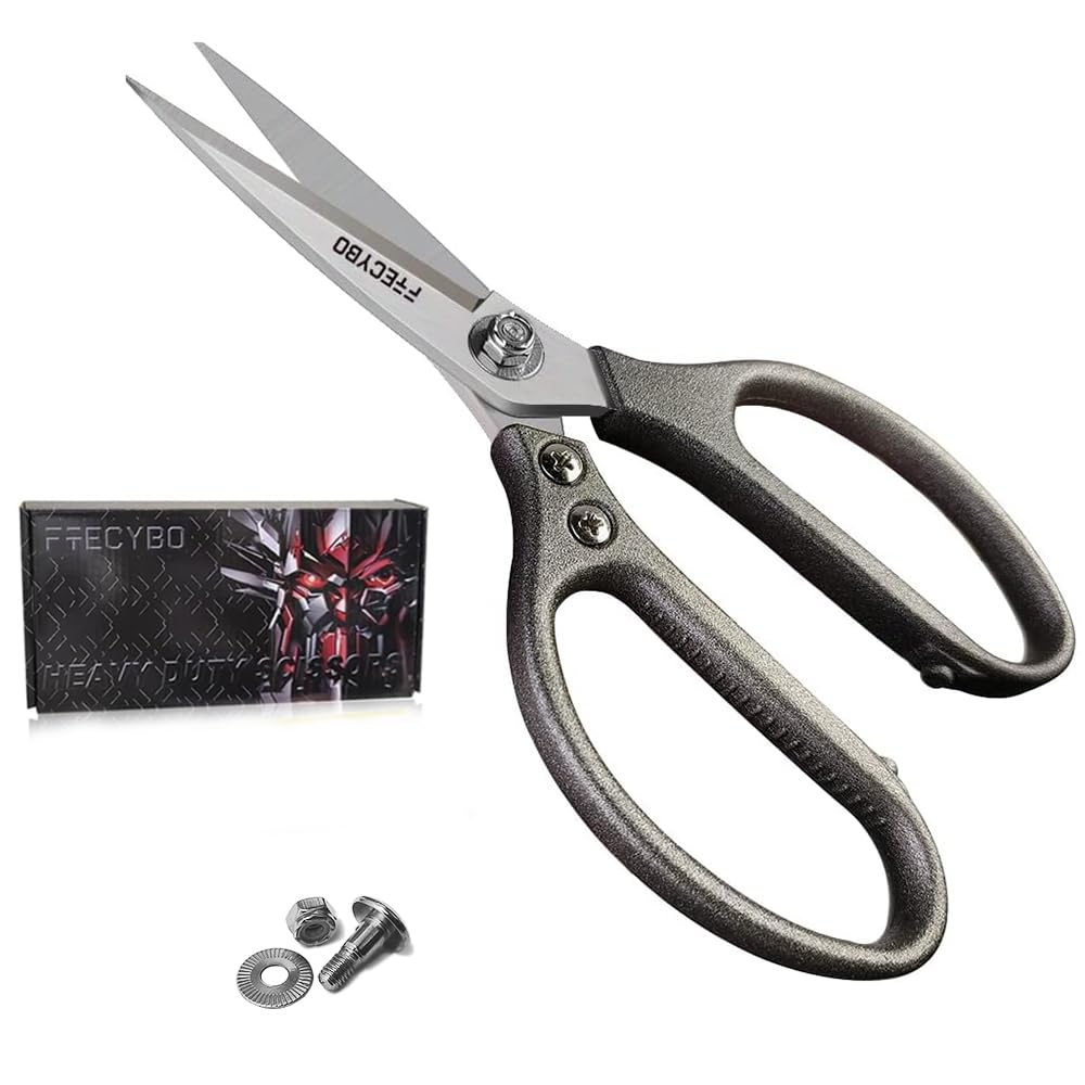 FTECYBO Heavy Duty Scissors 8.5'', All Purpose, Leather