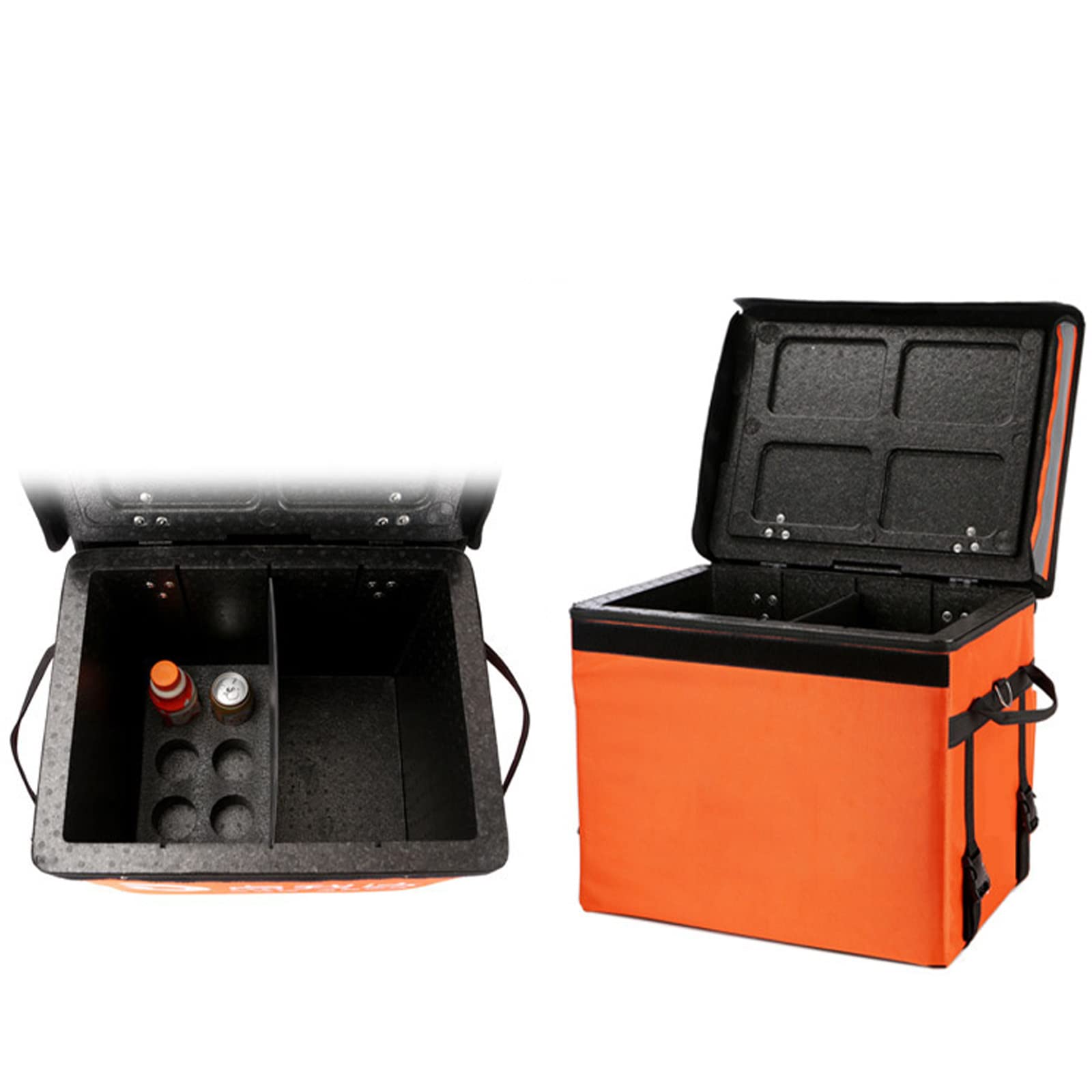 Bolsa de Entrega de Comida con Aislamiento de Gran Capacidad Caja Refrigeradora a Prueba de Fugas Mochila Térmica Engrosada Incubadora de Espuma Epp con Portavasos