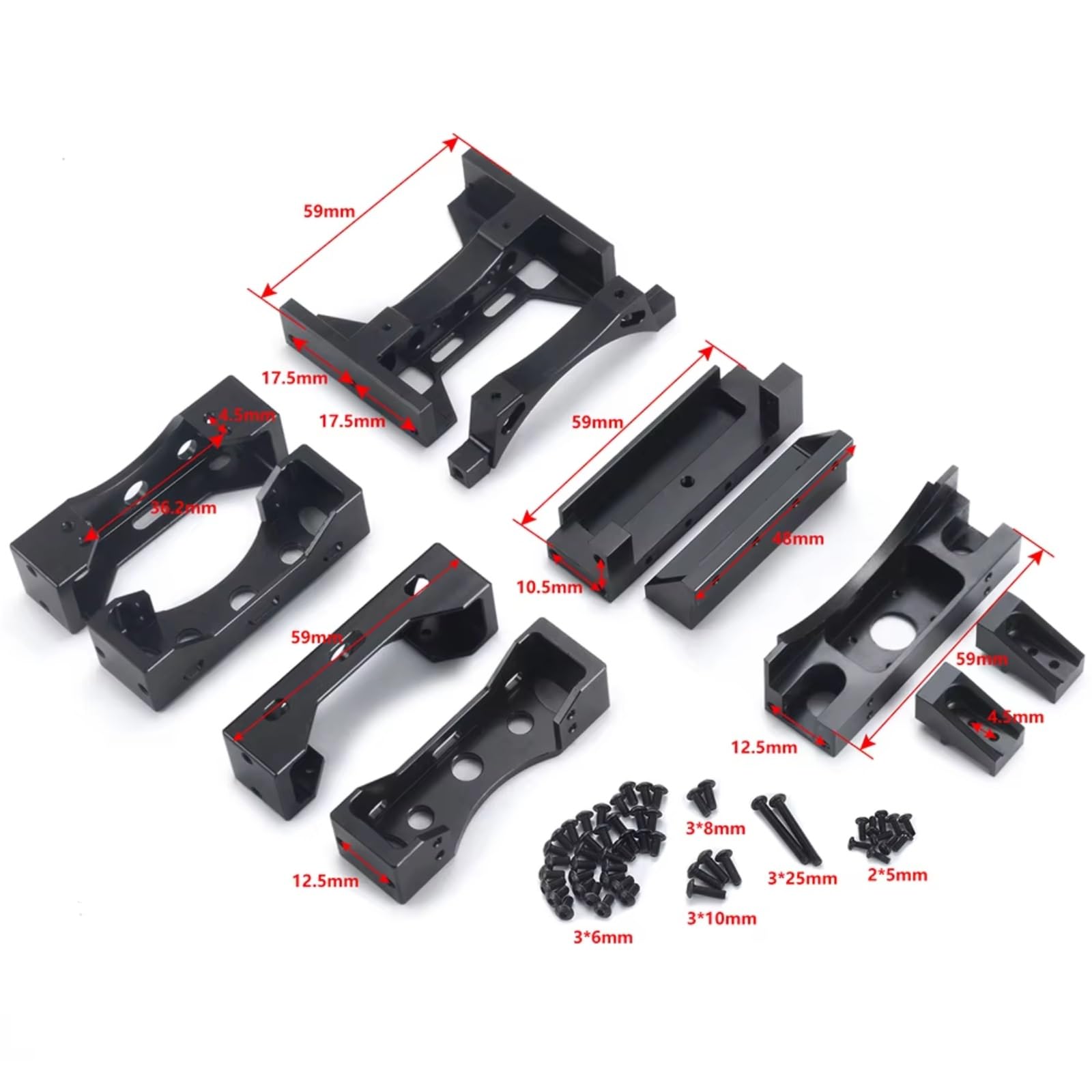 Für Tamiya Für King Für Hauler 1/14 Metall Querträger Kit Front Mittleren Schwanz RC Traktor Lkw Anhänger Upgrade Änderungen Teile Crawler RC Ersatzteile