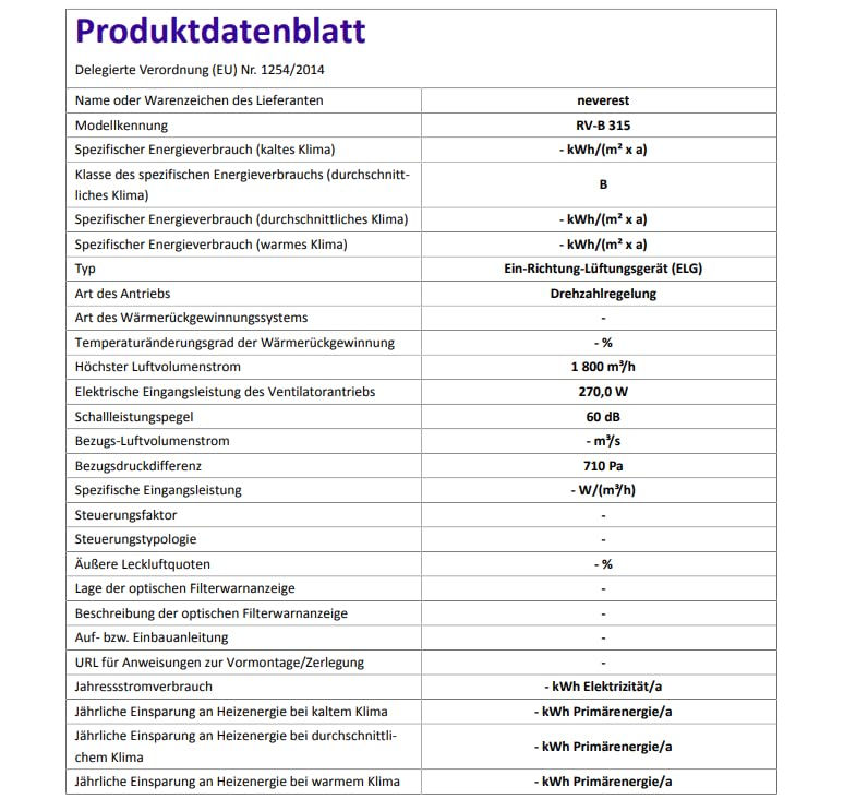 Östberg buisventilator 125 mm | CK-125C1 EC motor | 560 m3/h