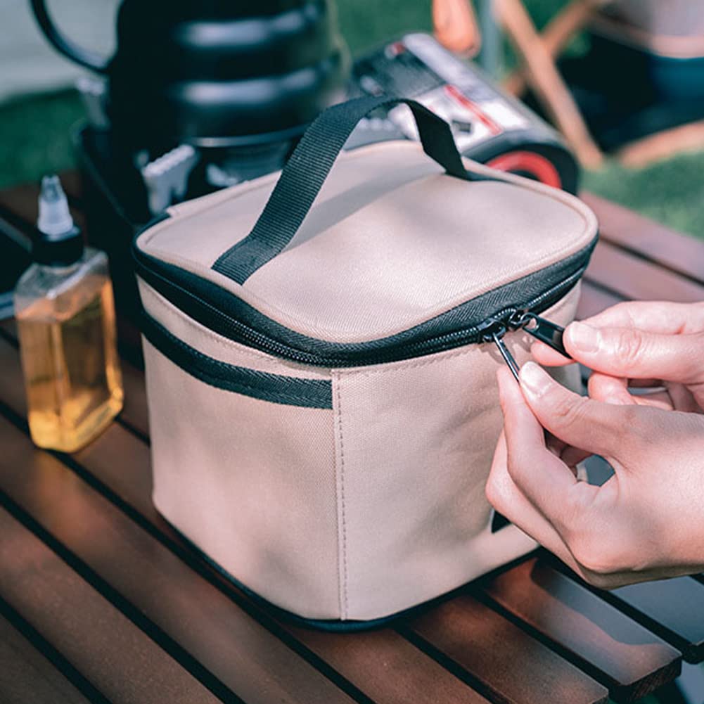 Klmnop Camping-Gewürzset – Faltbare PU-Leder-Tasche Mit 5 Gläsern, 10x15 Cm, Für Reisen, Picknick, Grillen