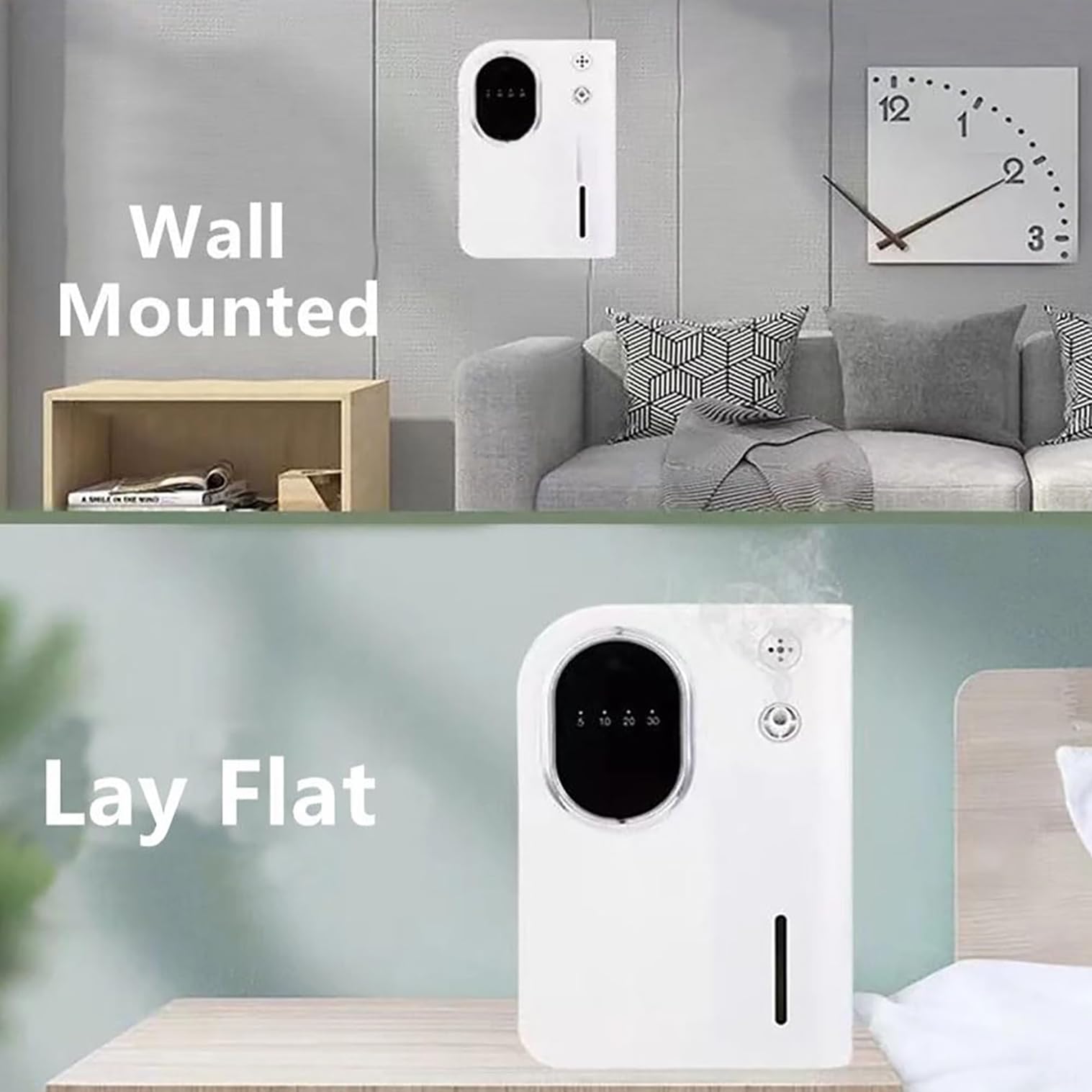 Difusor de aroma inteligente con pantalla LCD y ventilador integrado para el hogar, hotel y espacios de oficina