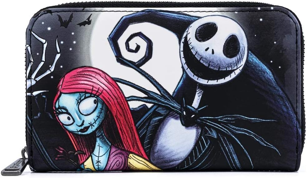 Loungefly x Disney Nightmare Before Christmas Jack and Sally Simply Meant to Be ZIp-Around Wallet