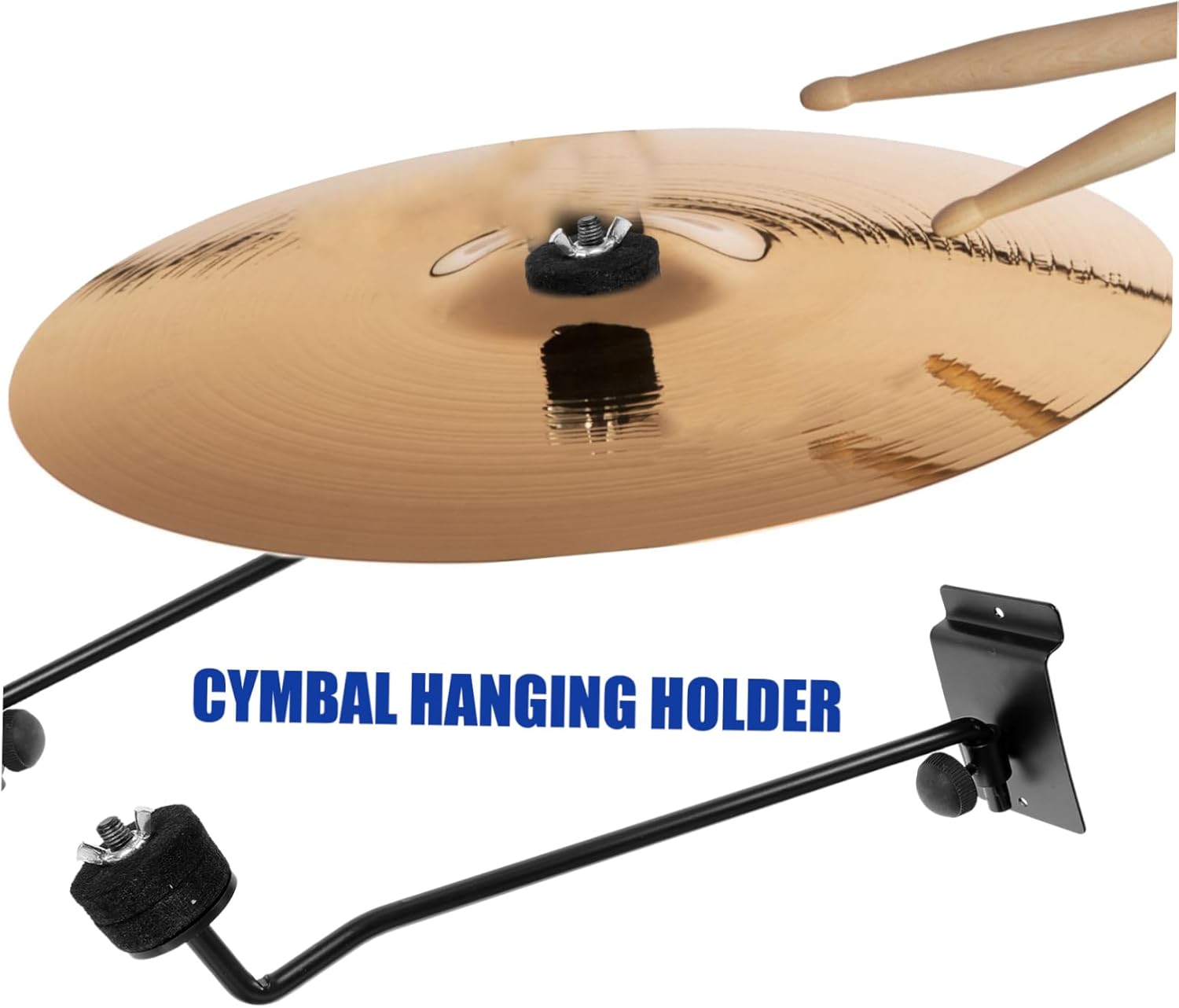 Mikinona Cymbal Wall Mount Holder Slatwall Holder for Tambourines Easy Install and Use