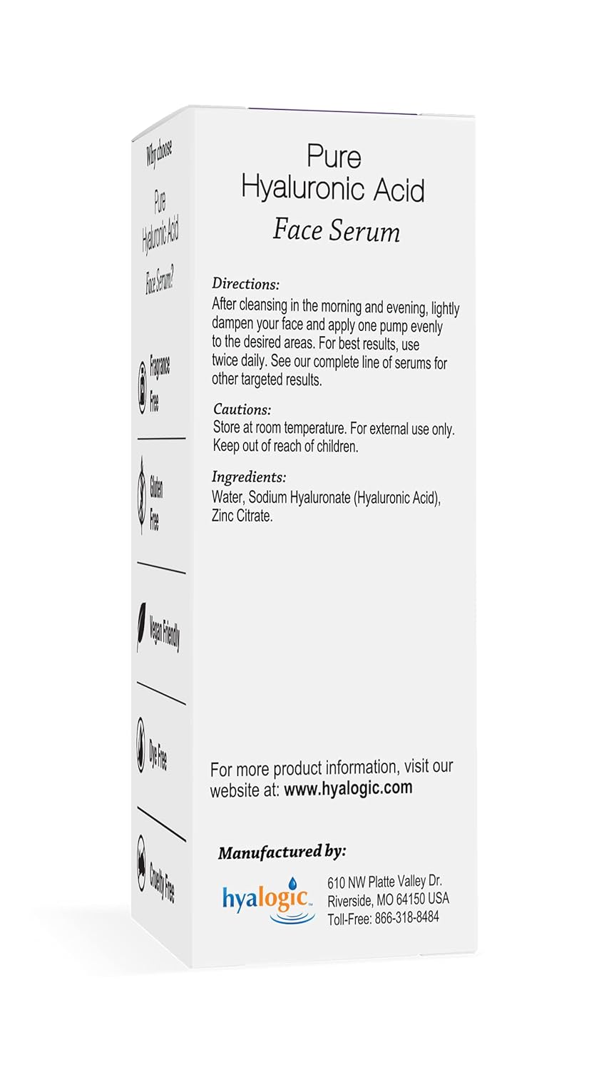 Hyalogic Pure Hyaluronic Acid Serum for Face - Hydrating, Non-Greasy, Fragrance-Free, 0.47 Ounce - Image 4
