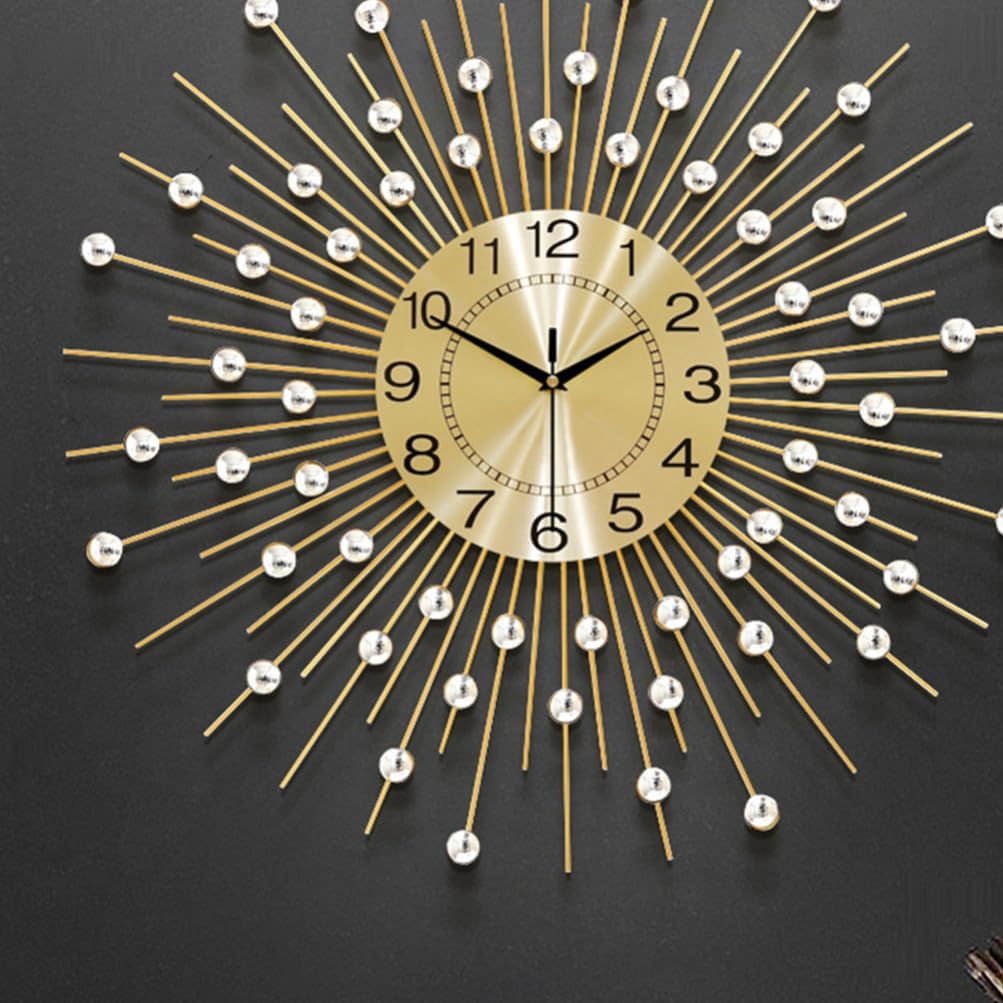 Happyyami Aluminum Wall Clock Dial 243Mm - Stylish Golden DIY Clock Replacement Part for Crafting Unique Wall for Home Decor image 3