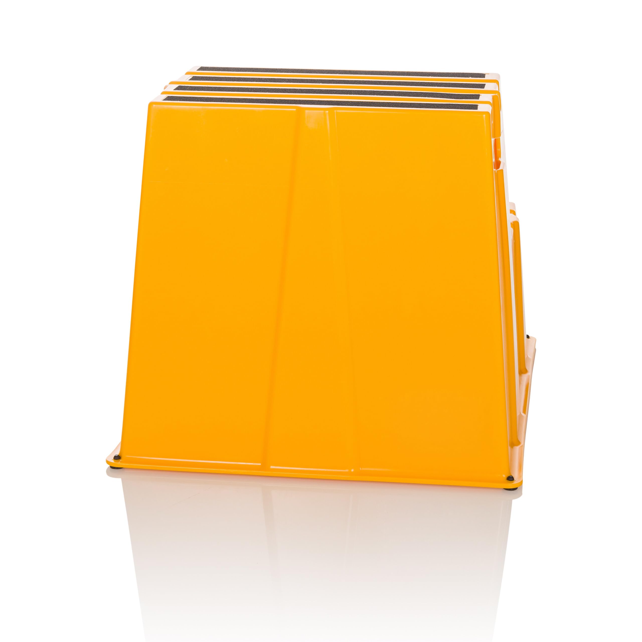 hjh OFFICE Taburete TIO-E2 Antideslizante para Uso doméstico y Comercial 2 peldaños, Dimensiones (A x A x P): 51 x 57 x 65 cm, 830120, Amarillo